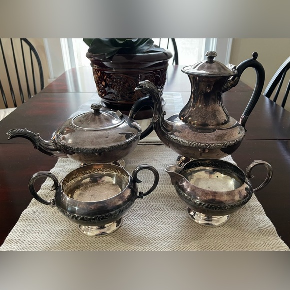 Vintage Silver Plated Coronet 4pc Coffee/Tea Set - Picture 1 of 16